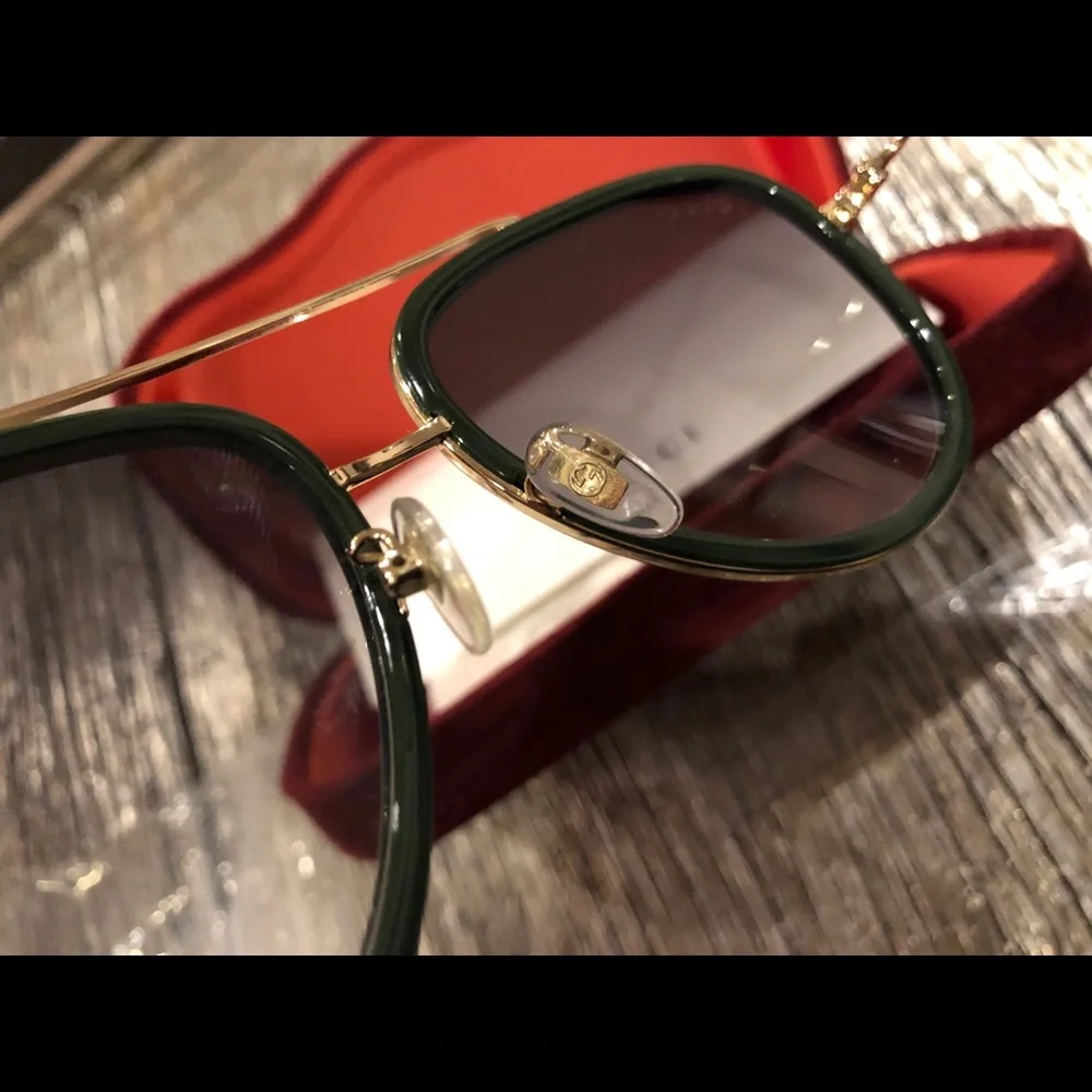 Authentic Gucci gg 0062 sunglasses aviator unisex